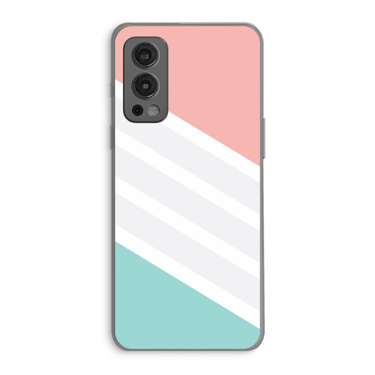 Strepen pastel: OnePlus Nord 2 5G Transparant Hoesje