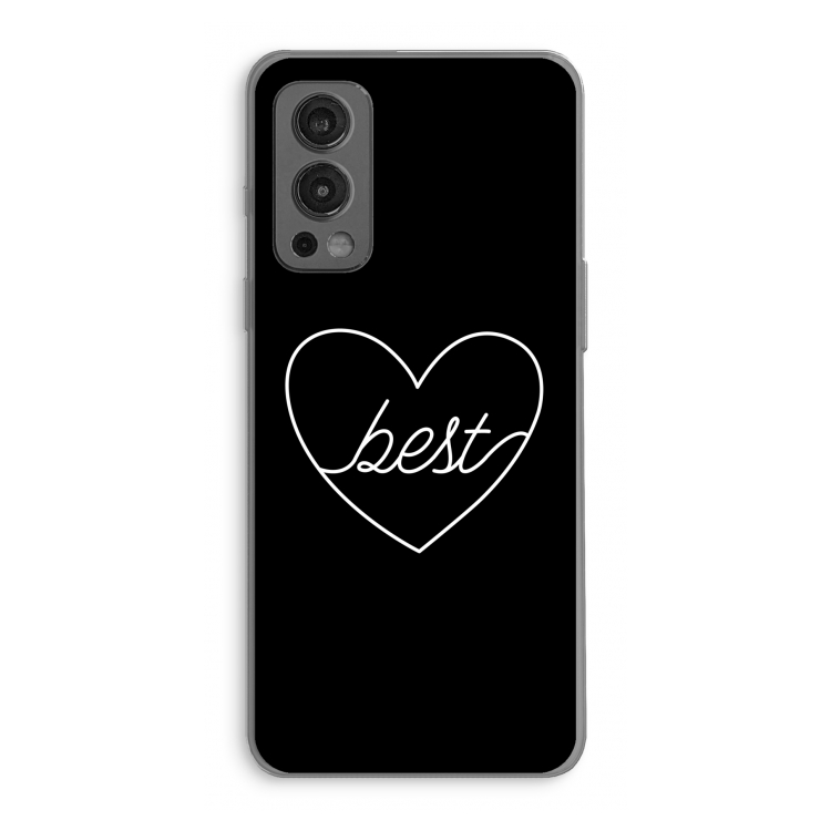 Best heart black: OnePlus Nord 2 5G Transparant Hoesje