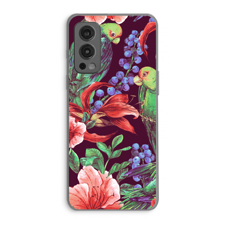 Papegaaien: OnePlus Nord 2 5G Transparant Hoesje