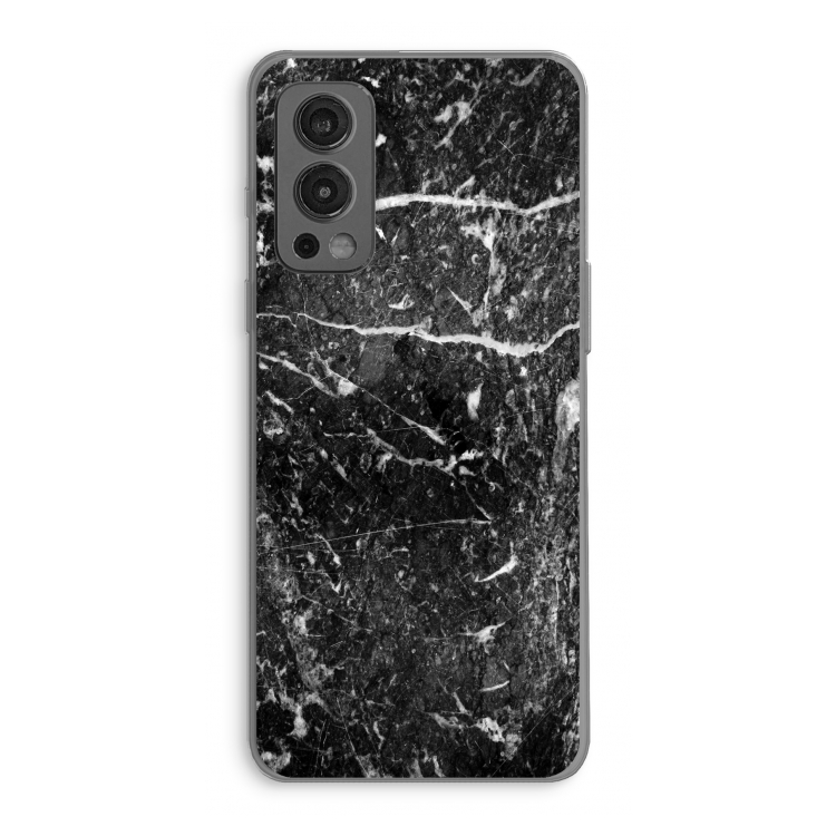 Zwart marmer: OnePlus Nord 2 5G Transparant Hoesje