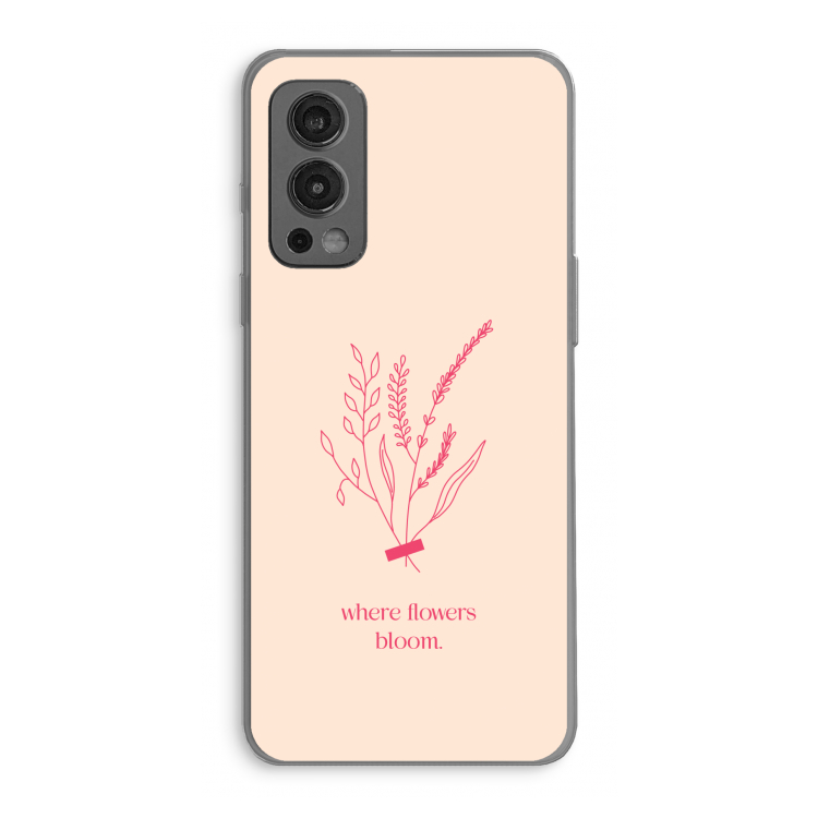 Where flowers bloom: OnePlus Nord 2 5G Transparant Hoesje