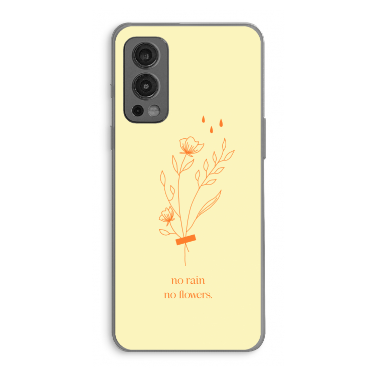 No rain no flowers: OnePlus Nord 2 5G Transparant Hoesje