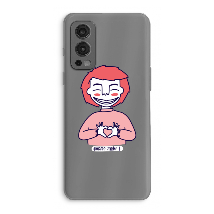 Hartje: OnePlus Nord 2 5G Transparant Hoesje