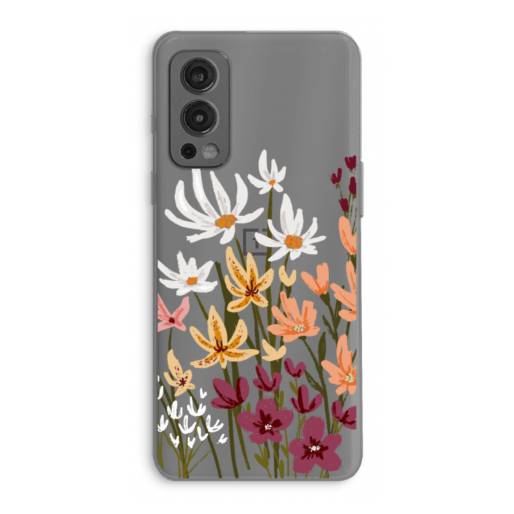 Painted wildflowers: OnePlus Nord 2 5G Transparant Hoesje