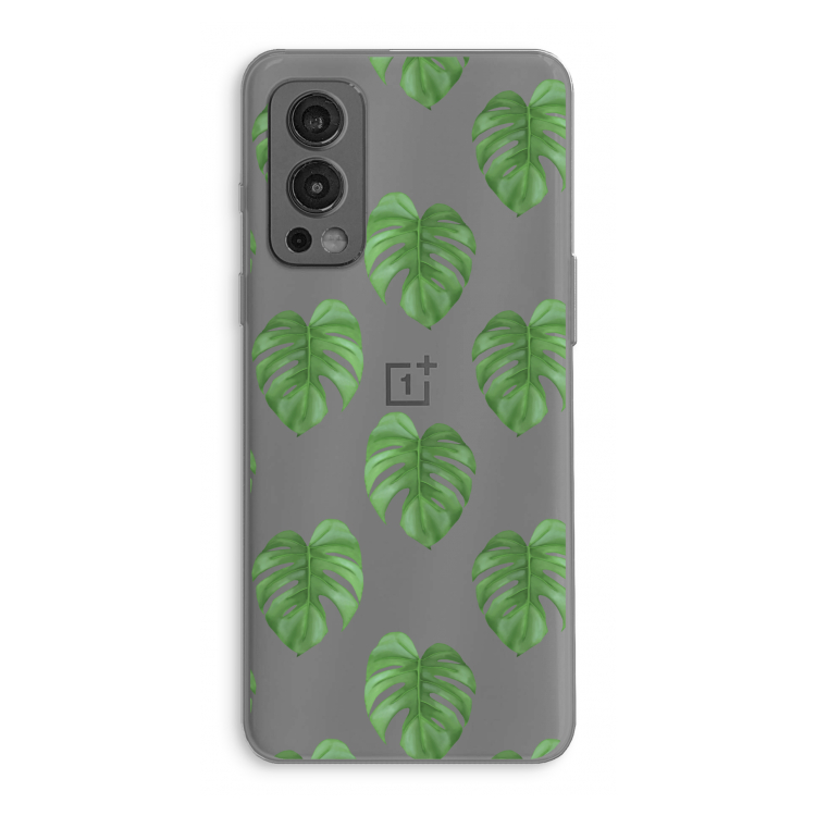 Monstera leaves: OnePlus Nord 2 5G Transparant Hoesje