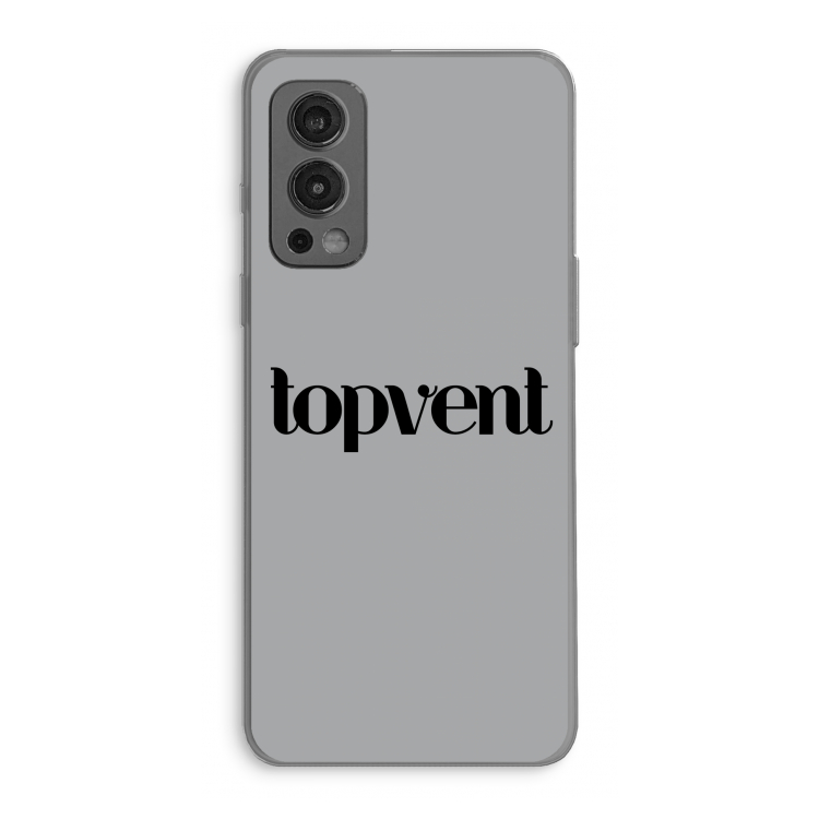 Topvent Grijs Zwart: OnePlus Nord 2 5G Transparant Hoesje