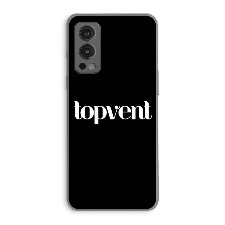 Topvent Zwart: OnePlus Nord 2 5G Transparant Hoesje