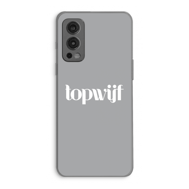 Topwijf Grijs Wit: OnePlus Nord 2 5G Transparant Hoesje