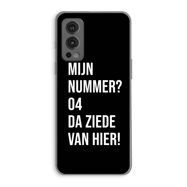 Da ziede van hier - Zwart: OnePlus Nord 2 5G Transparant Hoesje
