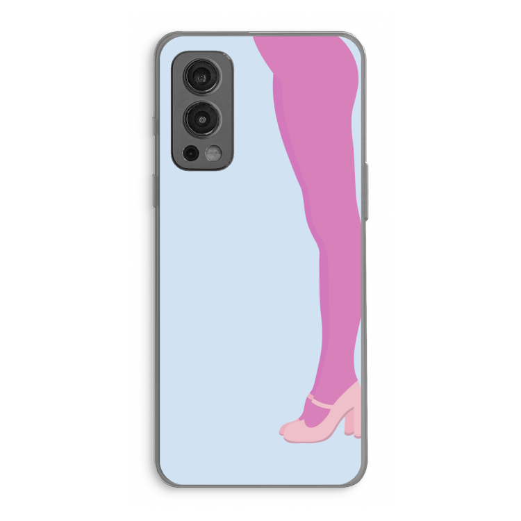 Pink panty: OnePlus Nord 2 5G Transparant Hoesje
