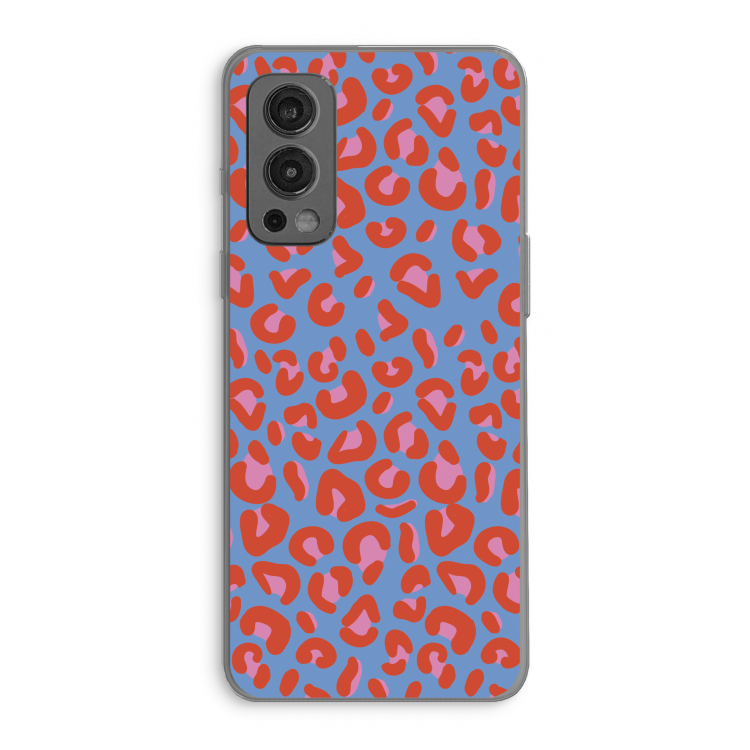 Leopard blue: OnePlus Nord 2 5G Transparant Hoesje