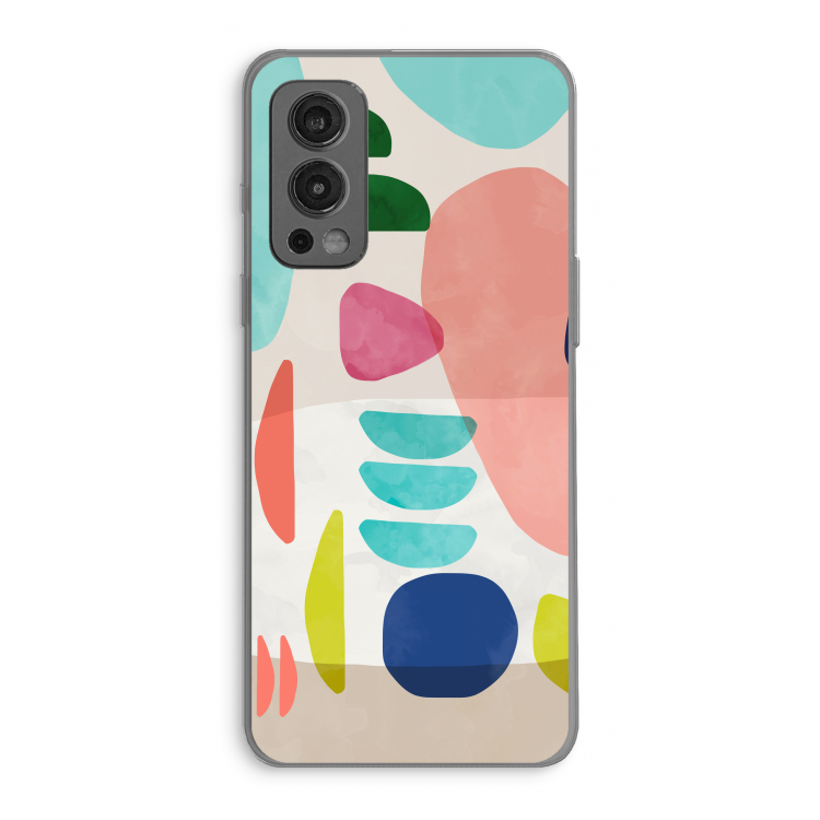 Bold Rounded Shapes: OnePlus Nord 2 5G Transparant Hoesje