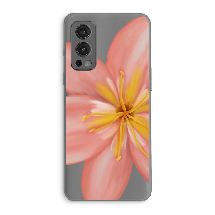 Pink Ellila Flower: OnePlus Nord 2 5G Transparant Hoesje