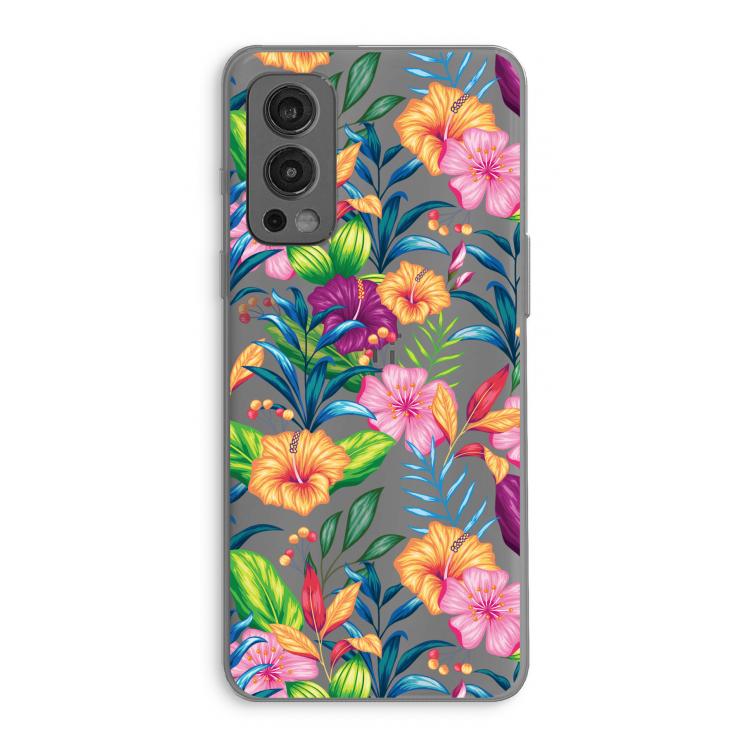 Tropisch 2: OnePlus Nord 2 5G Transparant Hoesje