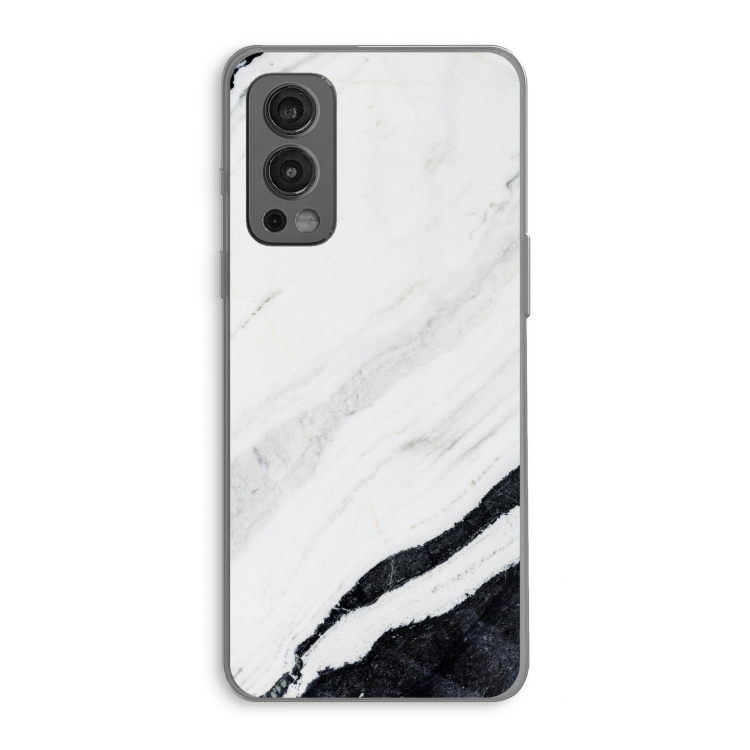 Elegante marmer: OnePlus Nord 2 5G Transparant Hoesje