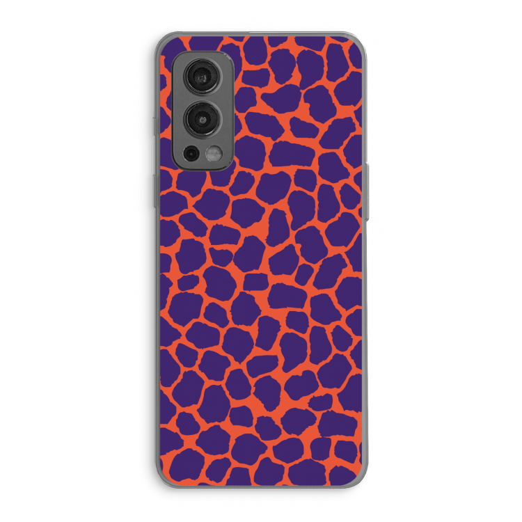 Purple Giraffe: OnePlus Nord 2 5G Transparant Hoesje