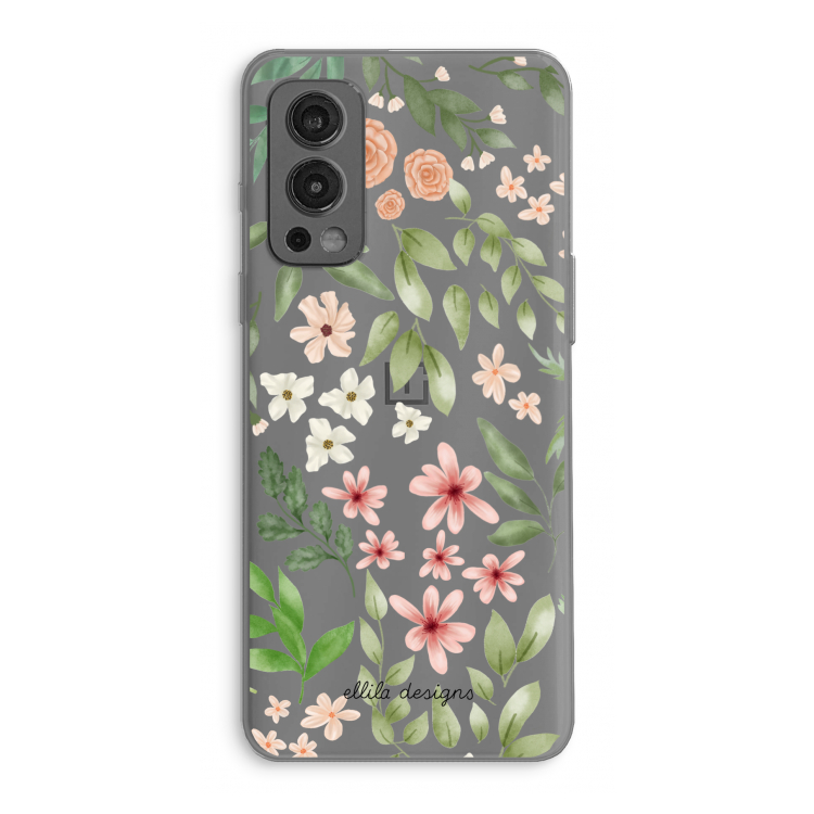Botanical sweet flower heaven: OnePlus Nord 2 5G Transparant Hoesje