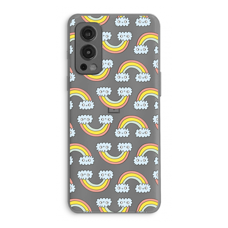 Regenboog: OnePlus Nord 2 5G Transparant Hoesje
