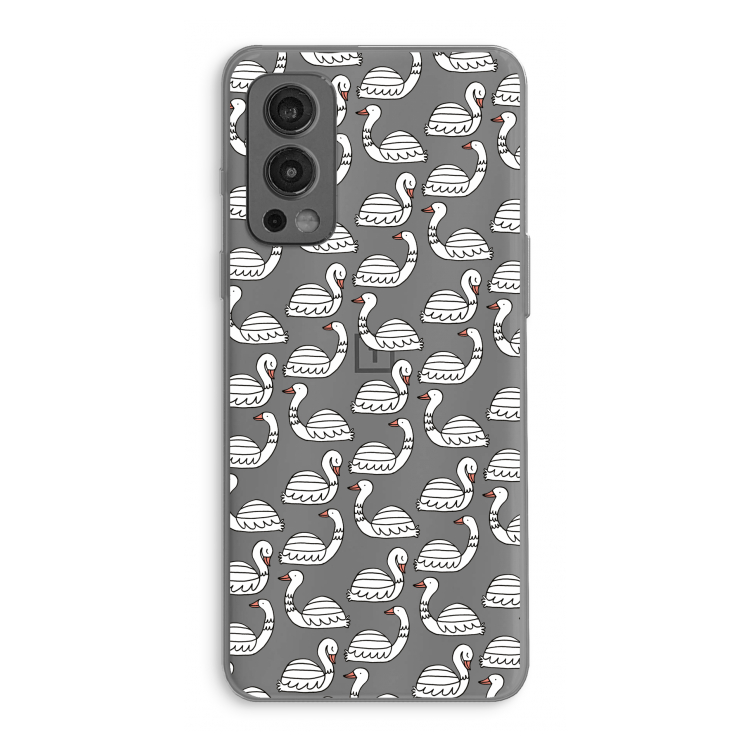 Zwanen: OnePlus Nord 2 5G Transparant Hoesje