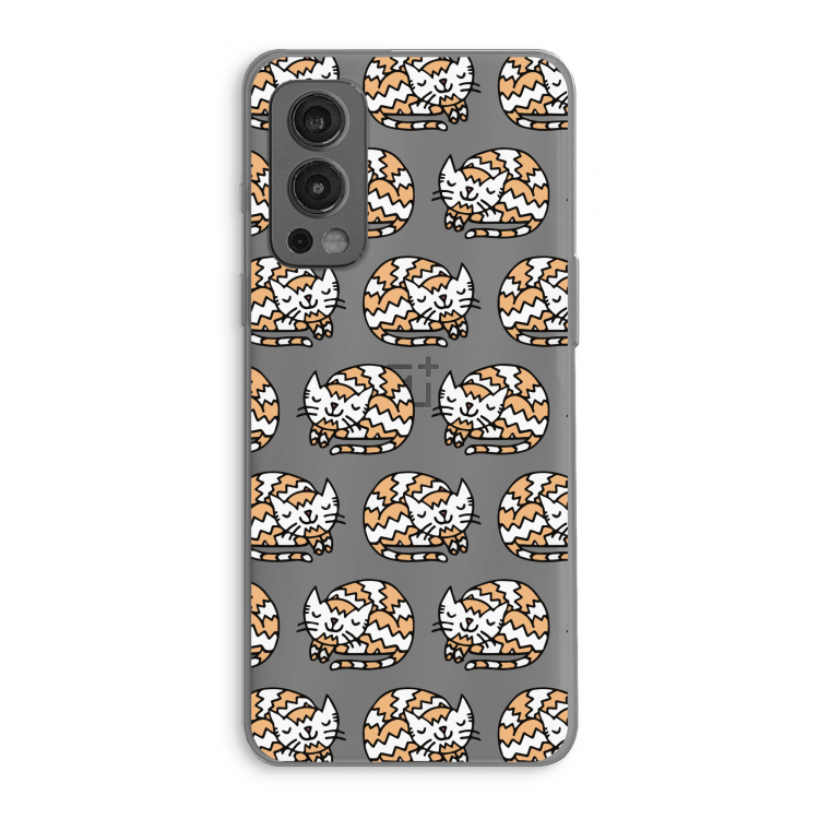 Slapende poes: OnePlus Nord 2 5G Transparant Hoesje