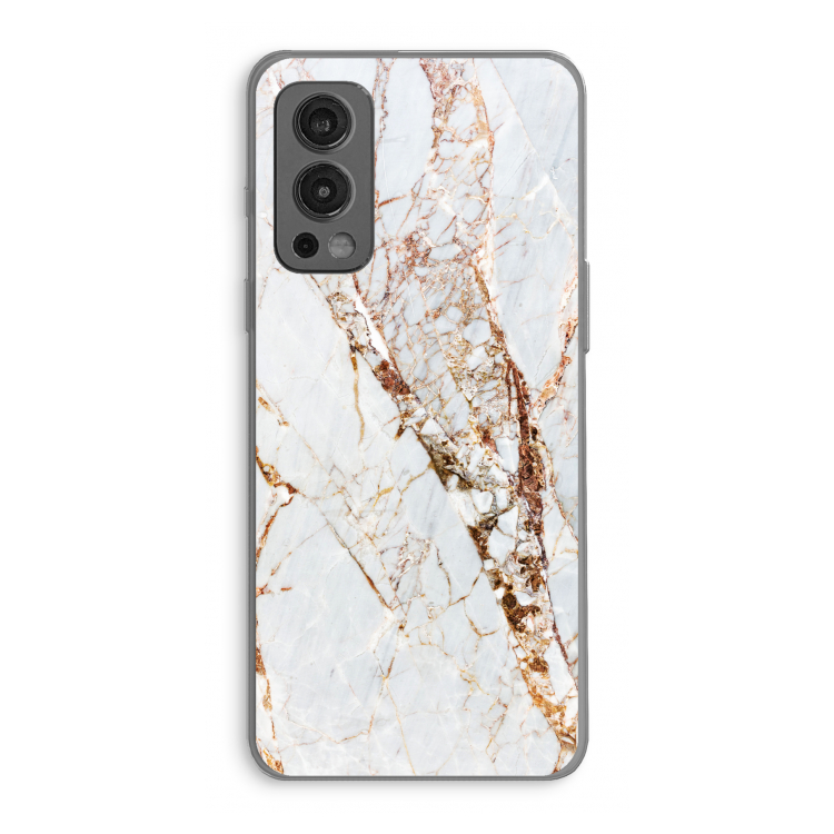Goud marmer: OnePlus Nord 2 5G Transparant Hoesje