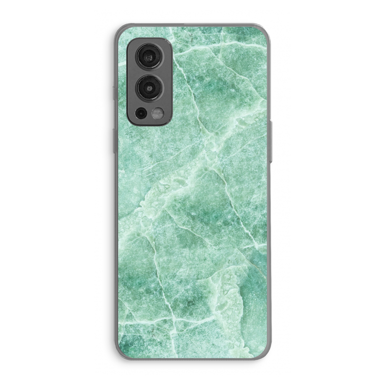 Groen marmer: OnePlus Nord 2 5G Transparant Hoesje