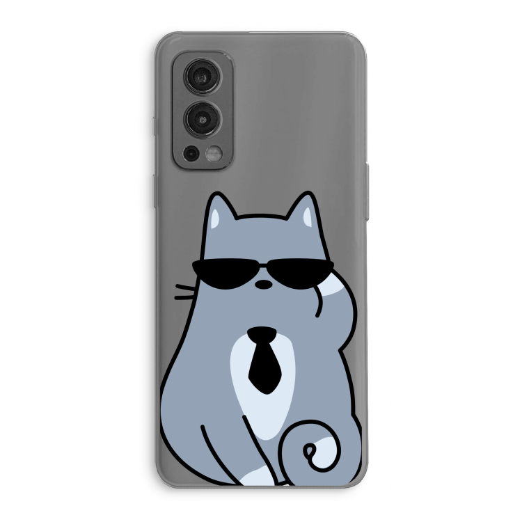 Cool cat: OnePlus Nord 2 5G Transparant Hoesje