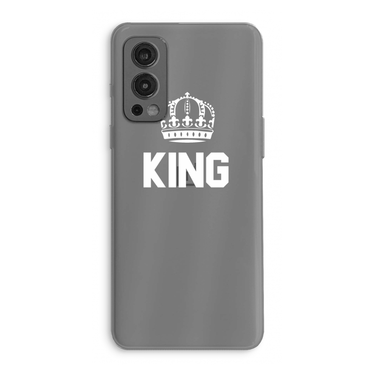 King zwart: OnePlus Nord 2 5G Transparant Hoesje