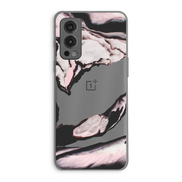 Roze stroom: OnePlus Nord 2 5G Transparant Hoesje