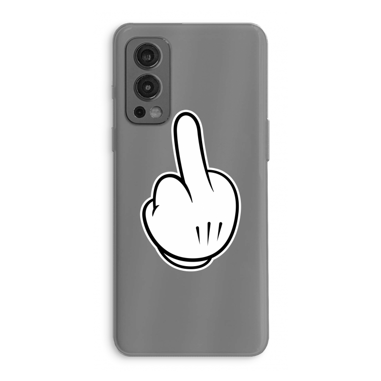 Middle finger black: OnePlus Nord 2 5G Transparant Hoesje