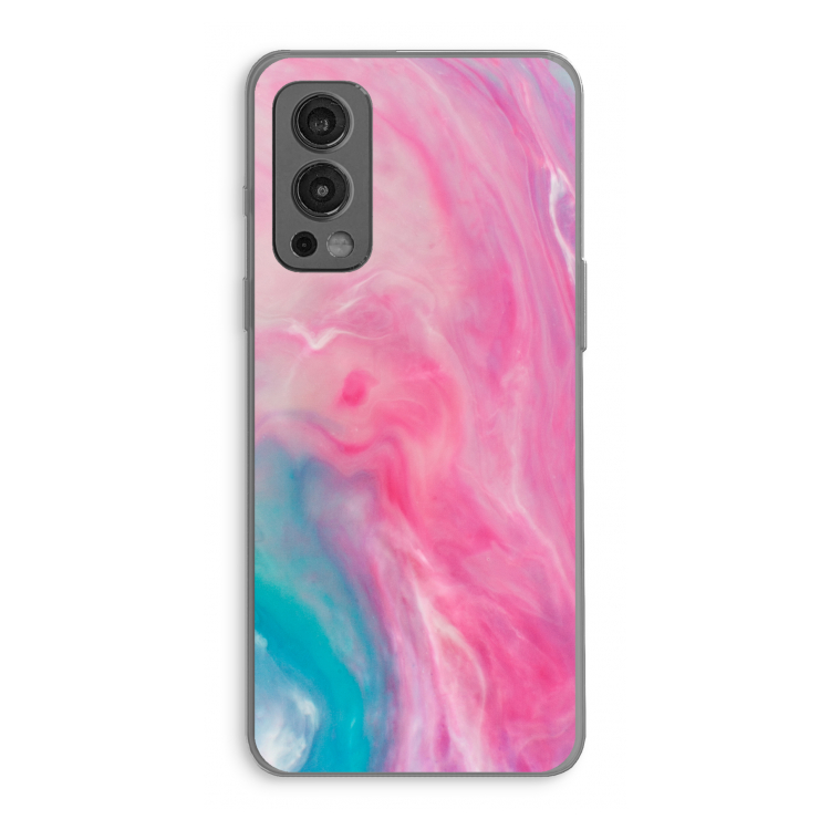 Roze explosie: OnePlus Nord 2 5G Transparant Hoesje