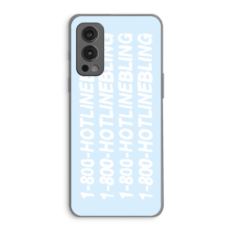 Hotline bling blue: OnePlus Nord 2 5G Transparant Hoesje