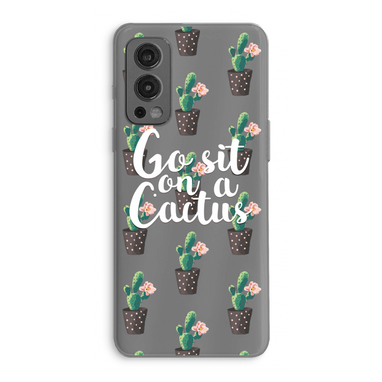 Cactus quote: OnePlus Nord 2 5G Transparant Hoesje