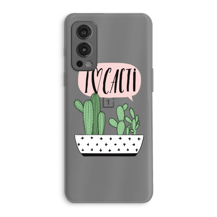 I love cacti: OnePlus Nord 2 5G Transparant Hoesje