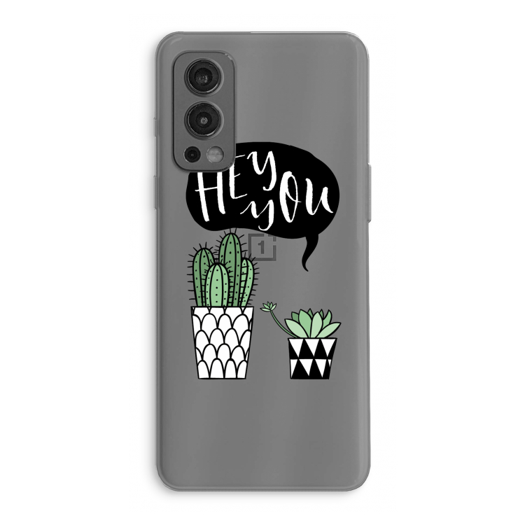 Hey you cactus: OnePlus Nord 2 5G Transparant Hoesje