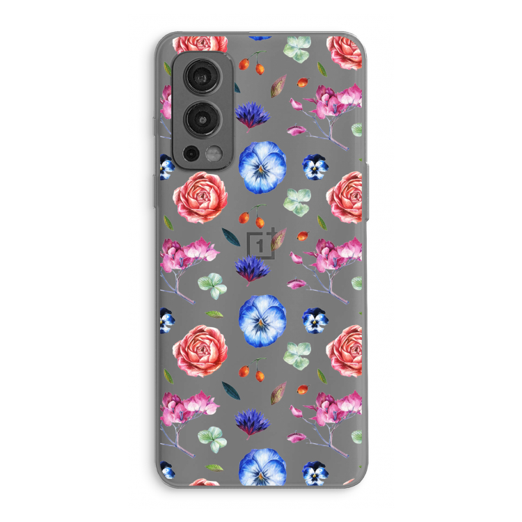Bloemetjes: OnePlus Nord 2 5G Transparant Hoesje