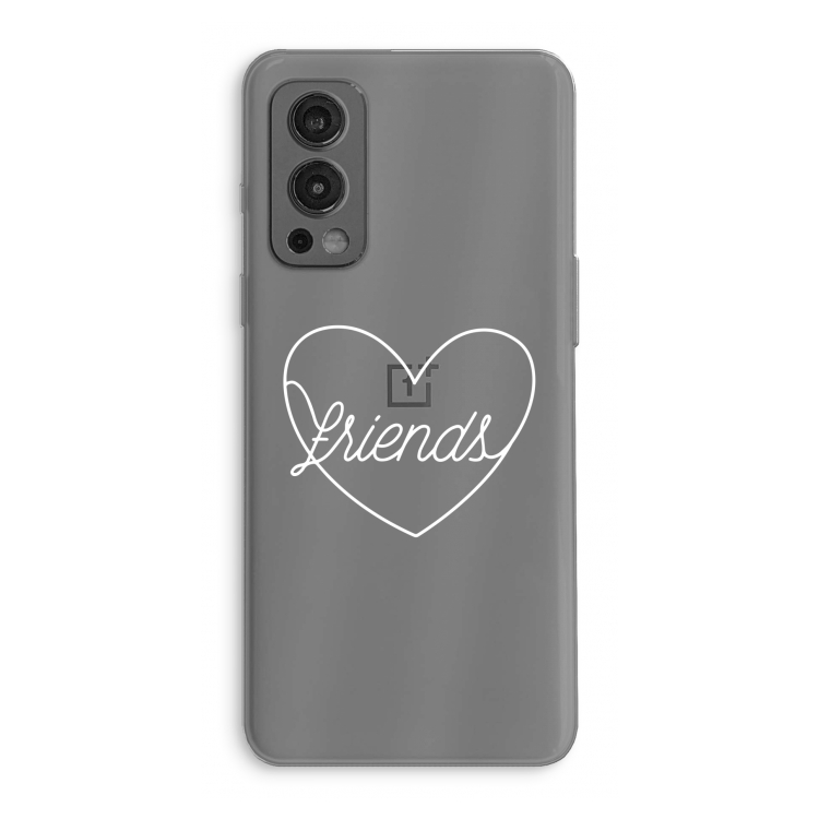Friends heart pastel: OnePlus Nord 2 5G Transparant Hoesje