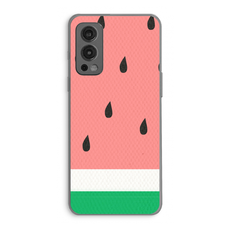 Watermeloen: OnePlus Nord 2 5G Transparant Hoesje