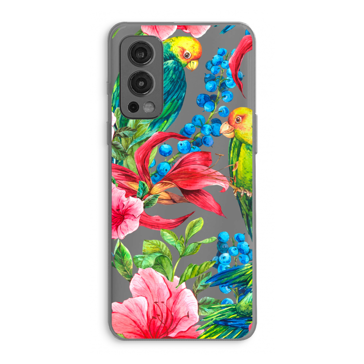 Papegaaien: OnePlus Nord 2 5G Transparant Hoesje