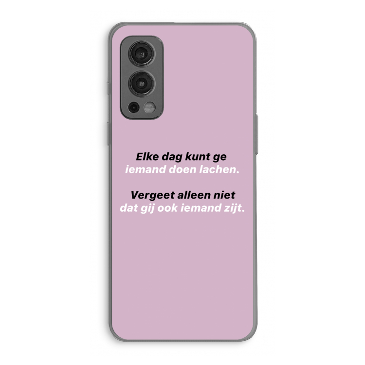 gij zijt ook iemand: OnePlus Nord 2 5G Transparant Hoesje