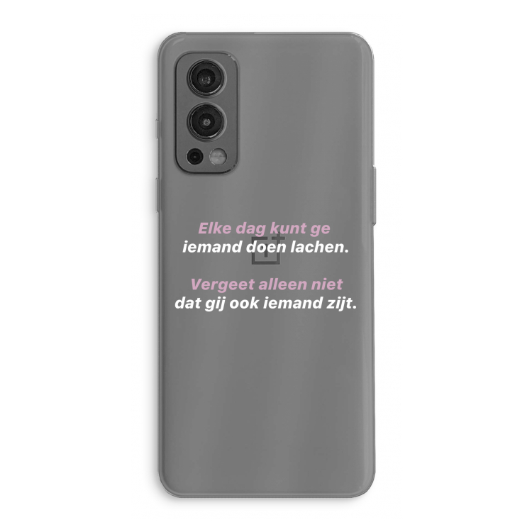 gij zijt ook iemand: OnePlus Nord 2 5G Transparant Hoesje