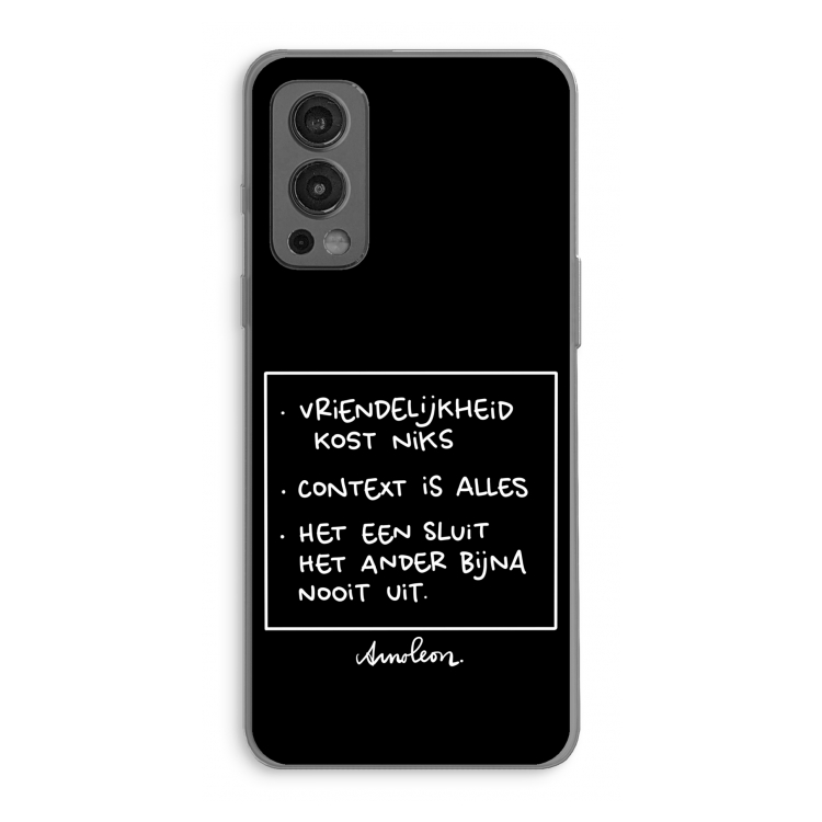 Mijn Motto's: OnePlus Nord 2 5G Transparant Hoesje