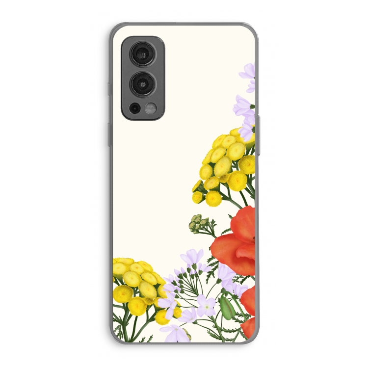 Wilde bloemen: OnePlus Nord 2 5G Transparant Hoesje