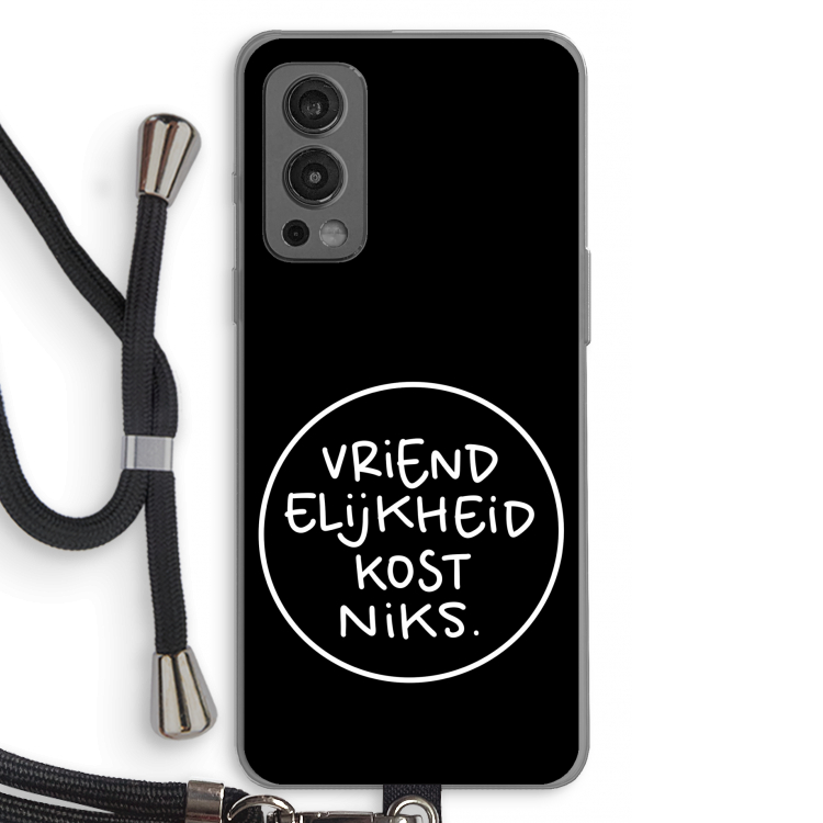Vriendelijkheid: OnePlus Nord 2 5G Transparant Hoesje met koord