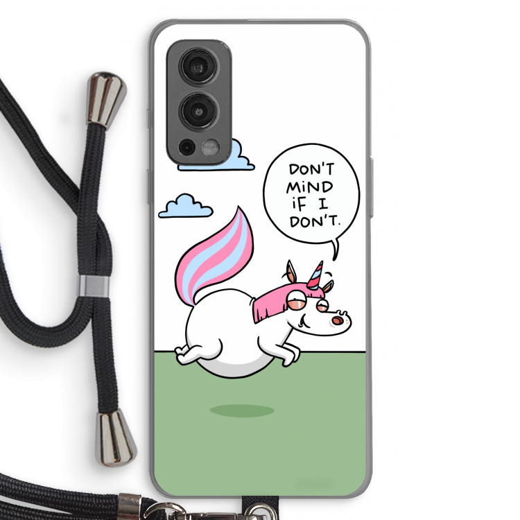 Unicorn: OnePlus Nord 2 5G Transparant Hoesje met koord