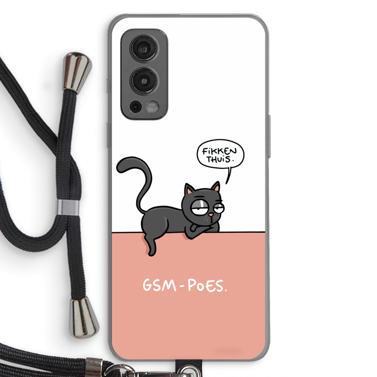 GSM poes: OnePlus Nord 2 5G Transparant Hoesje met koord