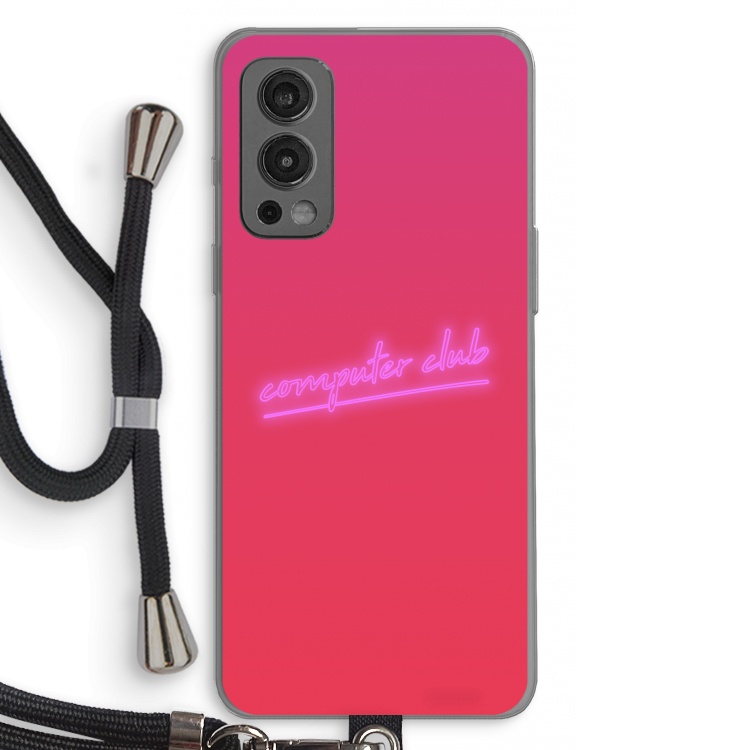 Vice Glow: OnePlus Nord 2 5G Transparant Hoesje met koord