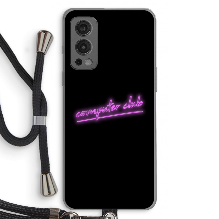 Vice Black: OnePlus Nord 2 5G Transparant Hoesje met koord