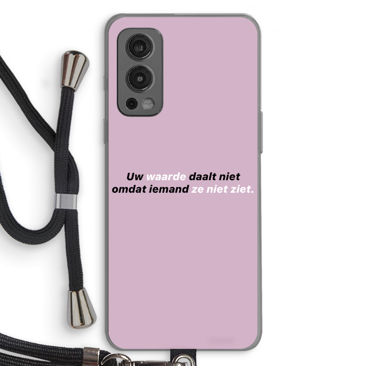uw waarde daalt niet: OnePlus Nord 2 5G Transparant Hoesje met koord