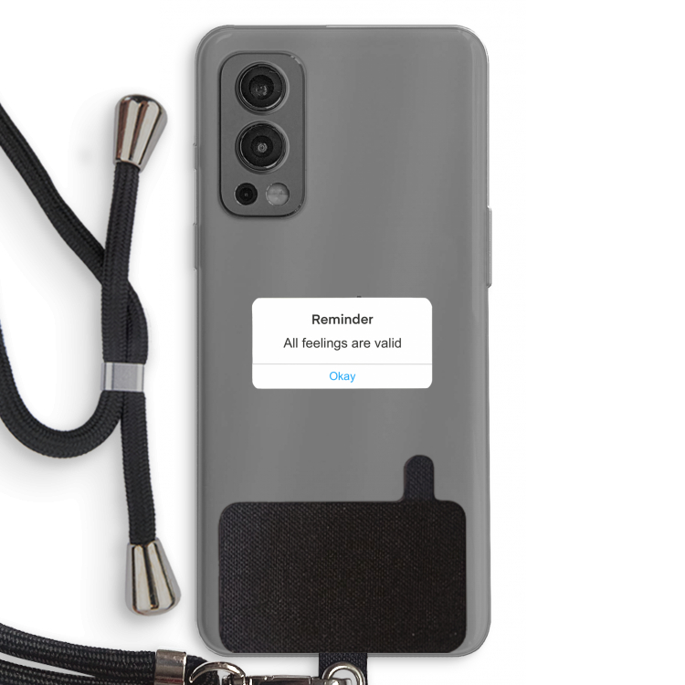 Reminder: OnePlus Nord 2 5G Transparant Hoesje met koord